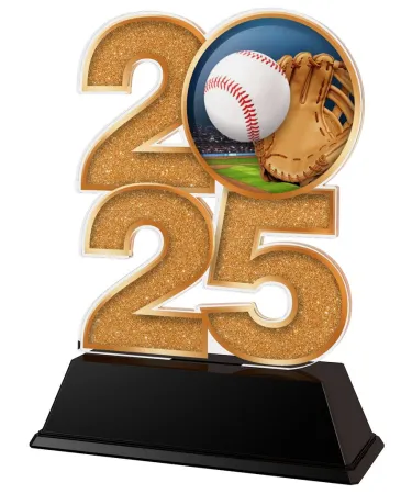 Akrylátová trofej C2025M27 | Baseball Výška cm: 12, Šířka cm: 7.5, zlato