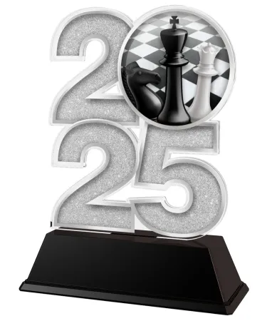 Akrylátová trofej C2025M29 | Šachy Výška cm: 12, Šířka cm: 7.5, stříbro