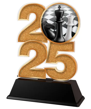 Akrylátová trofej C2025M29 | Šachy Výška cm: 12, Šířka cm: 7.5, stříbro