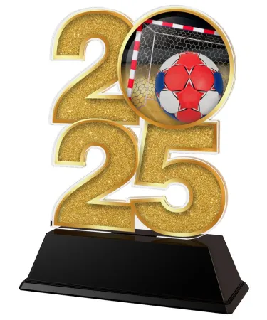 Akrylátová trofej C2025M30 | Házená Výška cm: 12, Šířka cm: 7.5, zlato