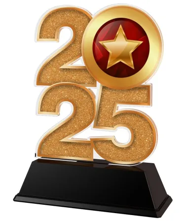 Akrylátová trofej C2025M32 | Universální Výška cm: 15, Šířka cm: 10, zlato