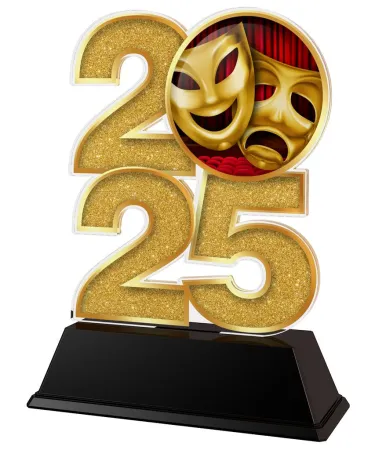 Akrylátová trofej C2025M35 | Divadlo Výška cm: 8.5, Šířka cm: 5, bronz