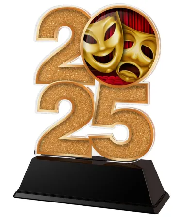 Akrylátová trofej C2025M35 | Divadlo Výška cm: 8.5, Šířka cm: 5, bronz