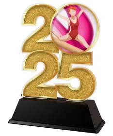 Akrylátová trofej C2025M37 | Gymnastika Výška cm: 8.5, Šířka cm: 5, zlato