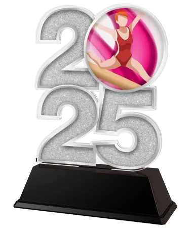 Akrylátová trofej C2025M37 | Gymnastika Výška cm: 15, Šířka cm: 10, zlato