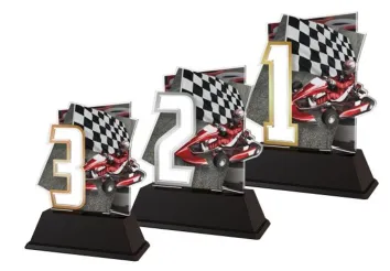 Akrylátová trofej NCUF001M13 | Motorsport Výška cm: 13, Barva: bronz
