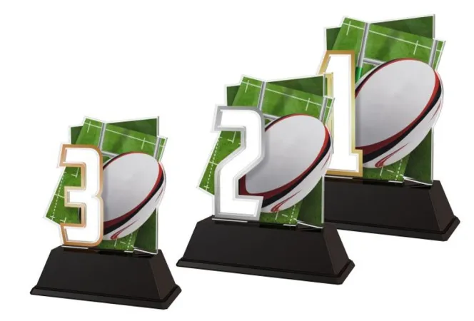 Akrylátová trofej NCUF001M18 | Americký fotbal Výška cm: 12, Barva: bronz