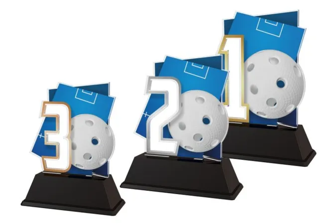 Akrylátová trofej NCUF001M8 | Florbal Výška cm: 13, Barva: bronz