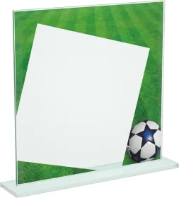 Skleněná trofej CRTF20000M1 | Fotbal Výška cm: 19, Šířka cm: 19