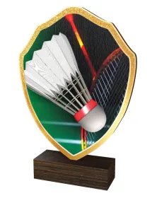 Dřevěná plaketa TFRW348 | Badminton Výška cm: 14,5