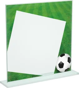 Skleněná trofej CRTF20000M2 | Fotbal Výška cm: 15, Šířka cm: 15