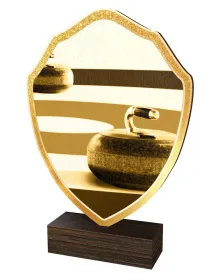 Dřevěná plaketa TFRW357 | Curling Výška cm: 20