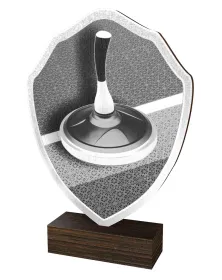 Dřevěná plaketa TFRW362 | Eisstock Výška cm: 11,5