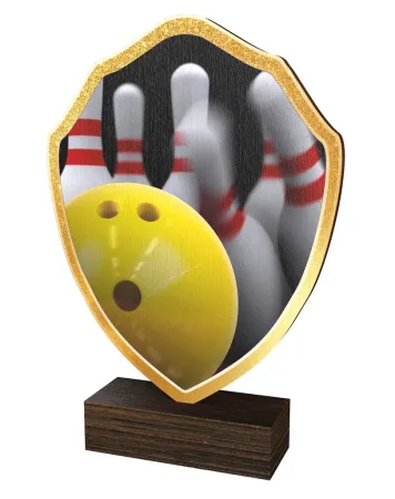 Dřevěná plaketa TFRW380 | Bowling Výška cm: 10,5