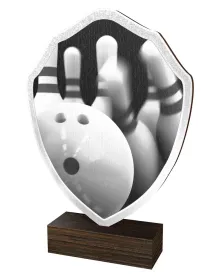 Dřevěná plaketa TFRW382 | Bowling Výška cm: 20