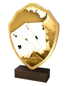 Dřevěná plaketa TFRW385 | Karty Výška cm: 18