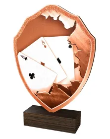 Dřevěná plaketa TFRW387 | Karty Výška cm: 11,5