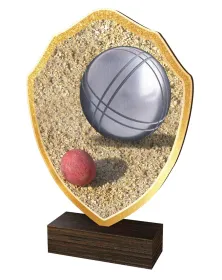 Dřevěná plaketa TFRW388 | Petanque Výška cm: 18
