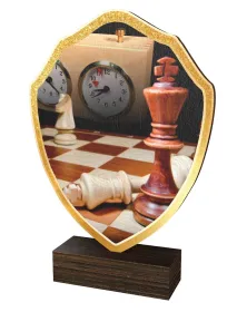 Dřevěná plaketa TFRW392 | Šachy Výška cm: 10,5