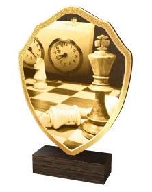 Dřevěná plaketa TFRW393 | Šachy Výška cm: 22