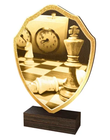 Dřevěná plaketa TFRW393 | Šachy Výška cm: 18