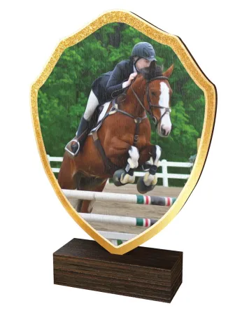 Dřevěná plaketa TFRW396 | Jezdectví Výška cm: 16