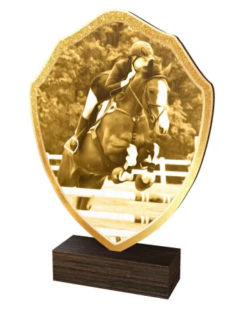 Dřevěná plaketa TFRW397 | Jezdectví Výška cm: 10,5