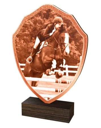 Dřevěná plaketa TFRW399 | Jezdectví Výška cm: 11,5
