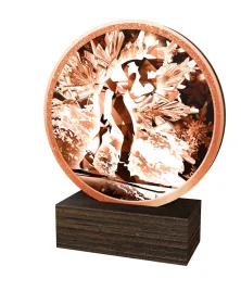 Dřevěná plaketa TFRW764 | Běžky Výška cm: 10,5