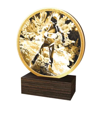 Dřevěná plaketa TFRW766 | Biatlon Výška cm: 9,5