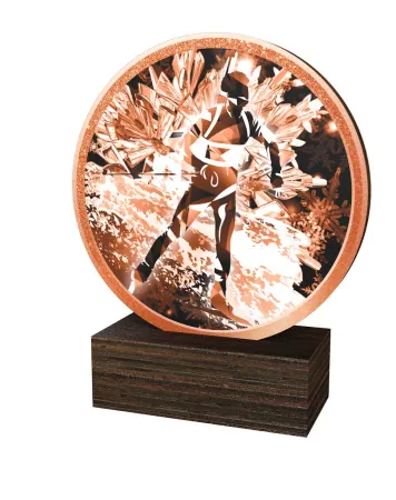 Dřevěná plaketa TFRW768 | Biatlon Výška cm: 12,5