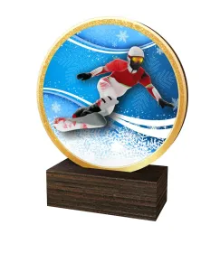 Dřevěná plaketa TFRW785 | Snowboard Výška cm: 13,5