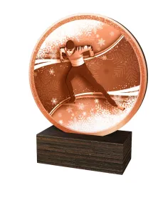 Dřevěná plaketa TFRW792 | Běžky Výška cm: 9,5