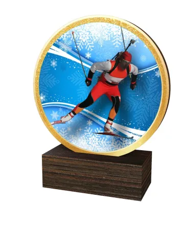 Dřevěná plaketa TFRW793 | Biatlon Výška cm: 9,5