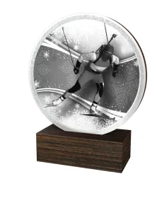 Dřevěná plaketa TFRW795 | Biatlon Výška cm: 13,5