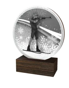 Dřevěná plaketa TFRW799 | Biatlon Výška cm: 9,5