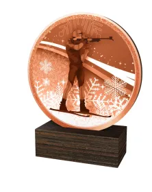 Dřevěná plaketa TFRW800 | Biatlon Výška cm: 9,5