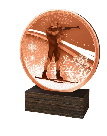 Dřevěná plaketa TFRW800 | Biatlon Výška cm: 13,5