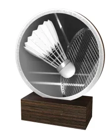 Dřevěná plaketa TFRW850 | Badminton Výška cm: 9,5