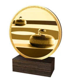 Dřevěná plaketa TFRW857 | Curling Výška cm: 9,5