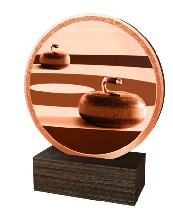 Dřevěná plaketa TFRW859 | Curling Výška cm: 12,5