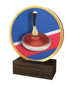Dřevěná plaketa TFRW860 | Eisstock Výška cm: 9,5