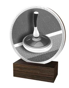 Dřevěná plaketa TFRW862 | Eisstock Výška cm: 9,5