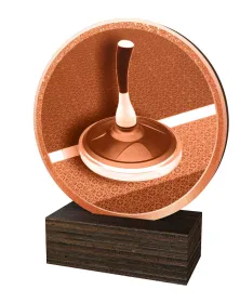 Dřevěná plaketa TFRW863 | Eisstock Výška cm: 9,5