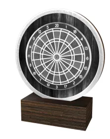 Dřevěná plaketa TFRW878 | Šipky Výška cm: 9,5