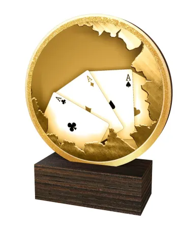 Dřevěná plaketa TFRW885 | Karty Výška cm: 10,5