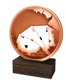 Dřevěná plaketa TFRW887 | Karty Výška cm: 9,5