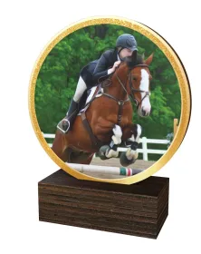 Dřevěná plaketa TFRW896 | Jezdectví Výška cm: 12,5