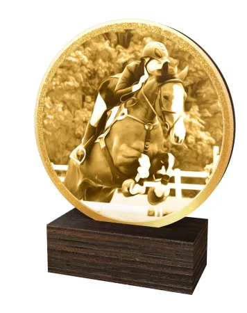 Dřevěná plaketa TFRW897 | Jezdectví Výška cm: 9,5