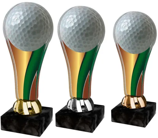 Akrylátová trofej ACL2100M13 | Golf Výška cm: 15,5, Barva: zlato